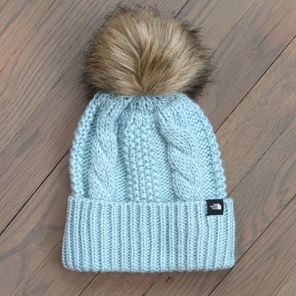 The North Face Kids Aqua Beanie With Faux Fur Pom-pom